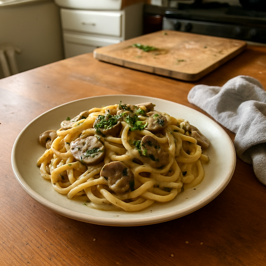 The Cozy One-Pot Creamy Garlic Mushroom Pasta You’ll Dream About