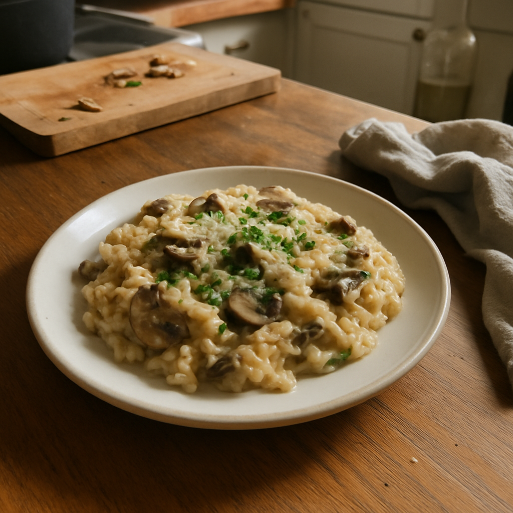 The Cozy One-Pot Creamy Mushroom Risotto That Will Warm Your Soul