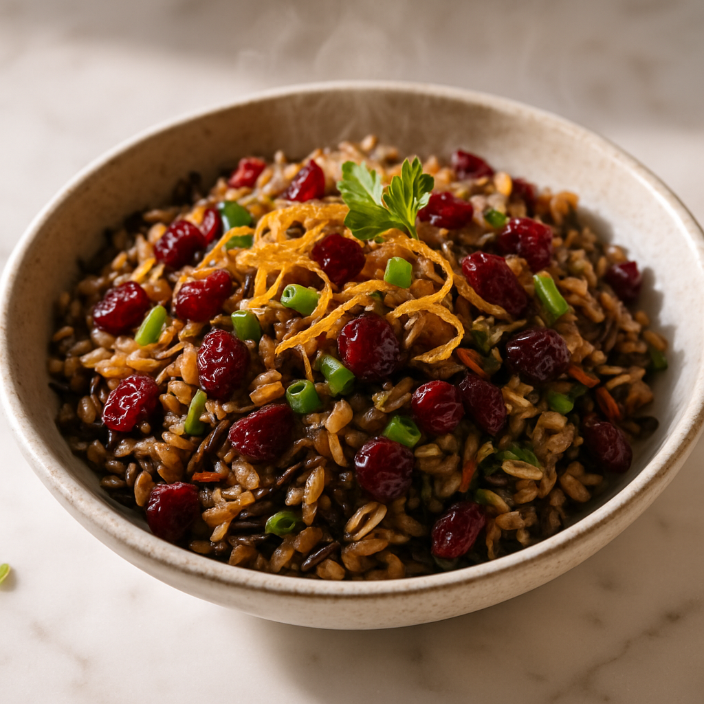 Cranberry Orange Wild Rice Pilaf