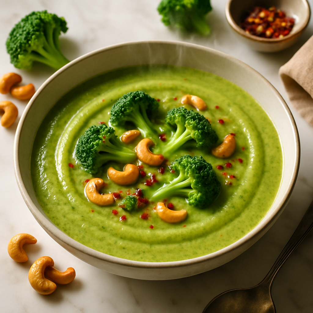 Creamy Cashew Broccoli Soup