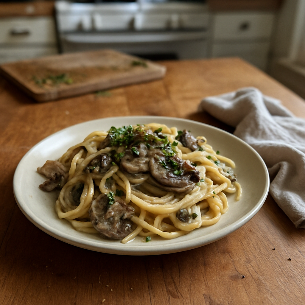 The Creamy Garlic Mushroom Pasta That Will Change Your Dinner Plans