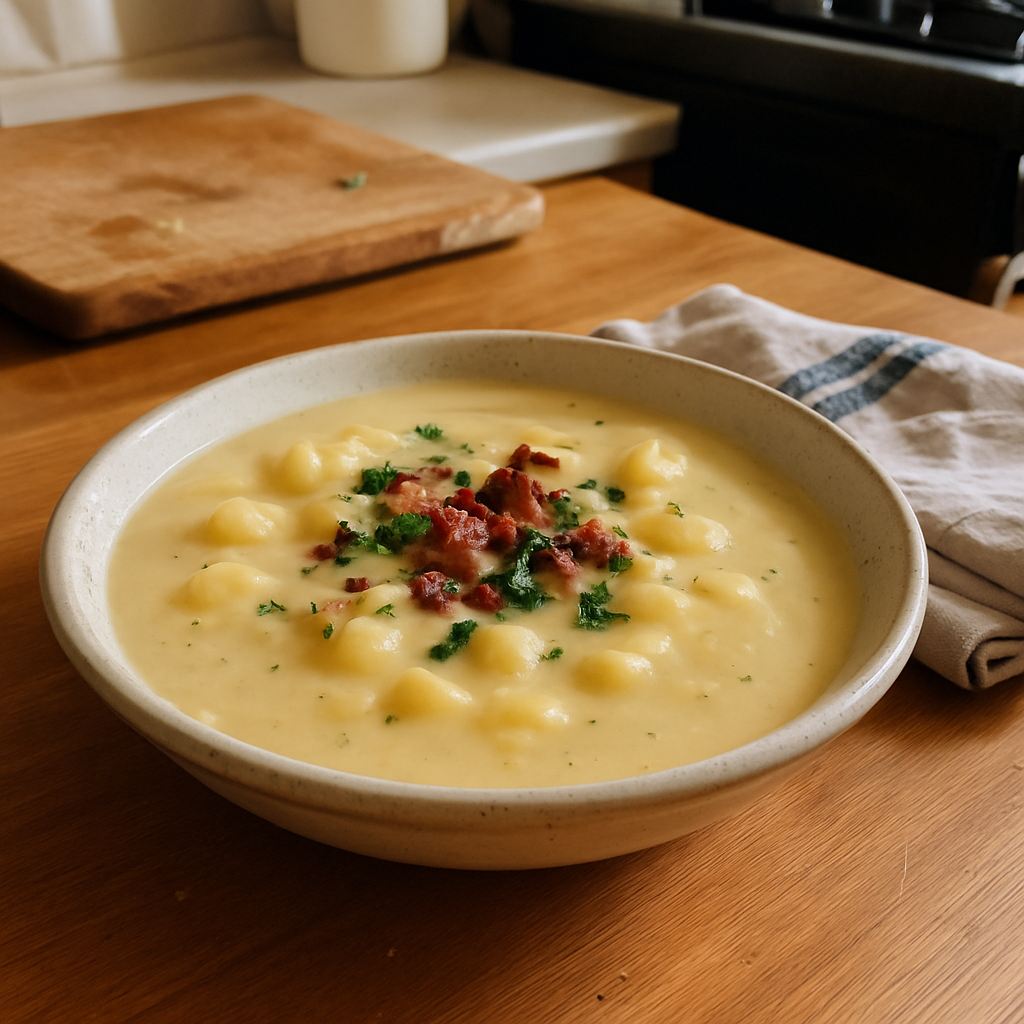 The Creamy Garlic Potato Soup That Will Warm Your Soul On Chilly Nights
