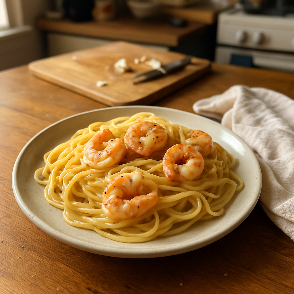 The Secret to a Creamy 20-Minute Garlic Shrimp Pasta That Everyone Loves