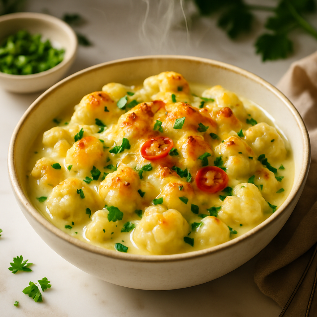 Creamy Keto Cauliflower Mac and Cheese