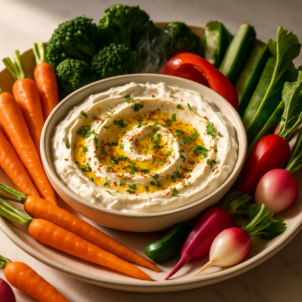 Creamy Labneh Dip with Veggies