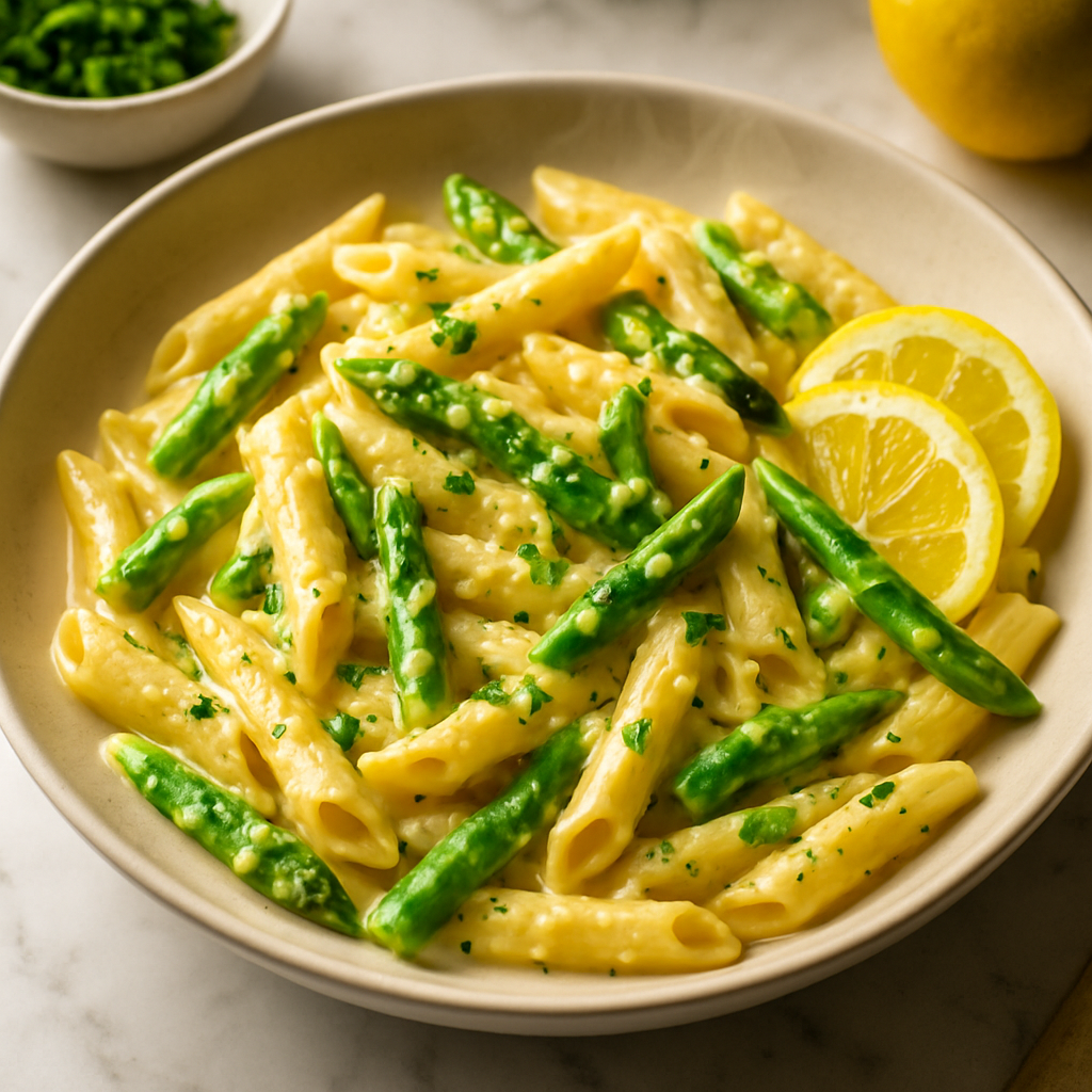Creamy Lemon Asparagus Penne