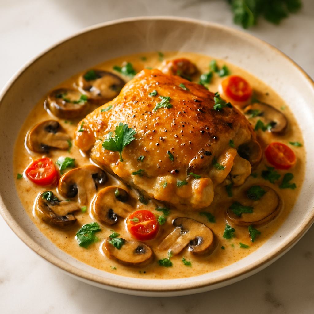 Creamy Mushroom Chicken Thighs