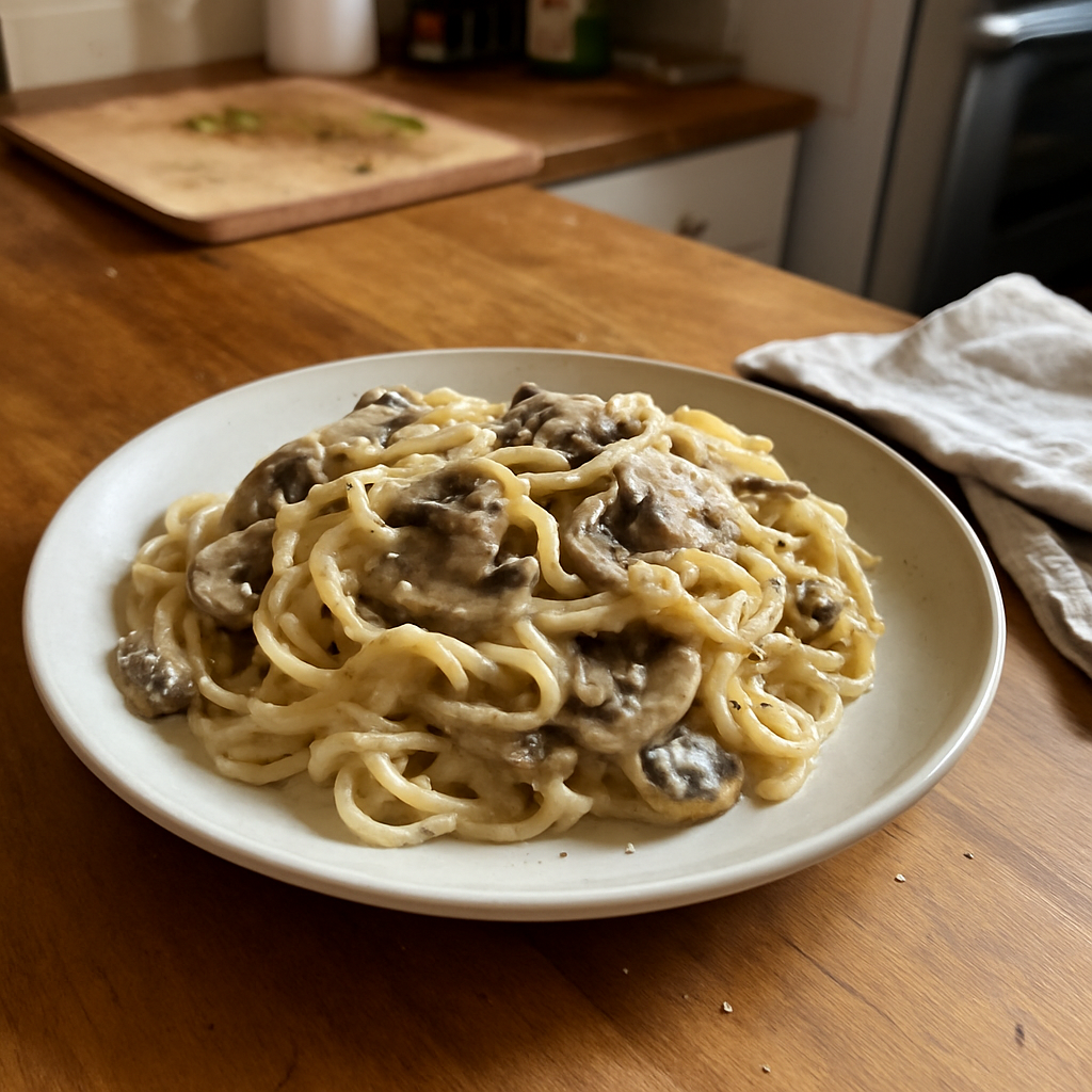 This Irresistible Creamy Mushroom Pasta Will Make You Ditch Takeout Forever