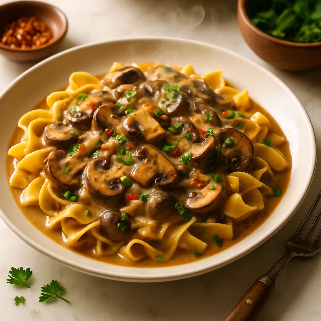 Creamy Mushroom Stroganoff