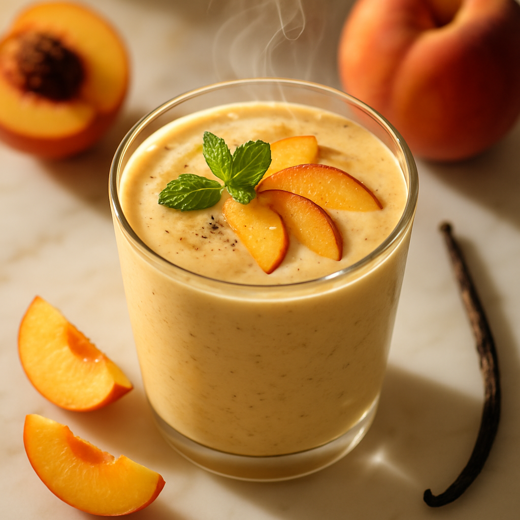 Creamy Peach Vanilla Dream Smoothie