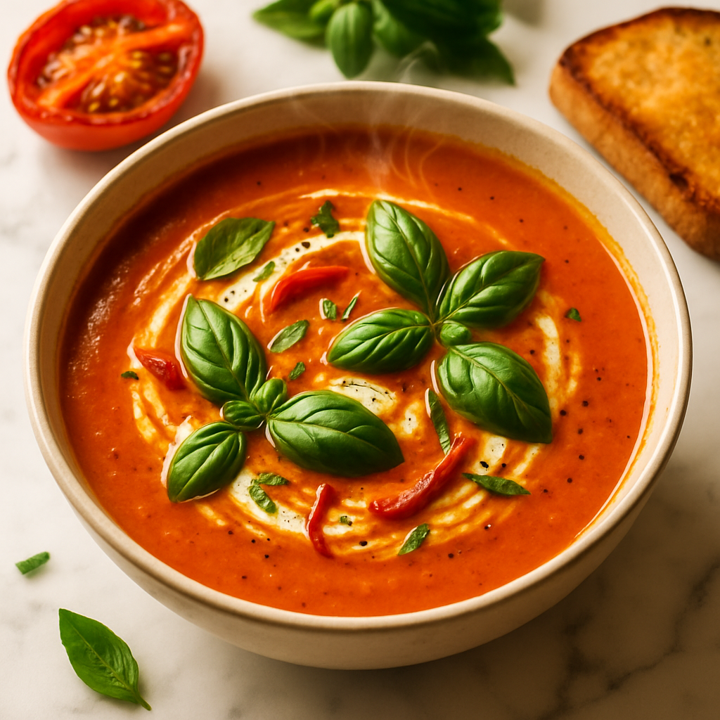 Creamy Roasted Tomato Basil Soup