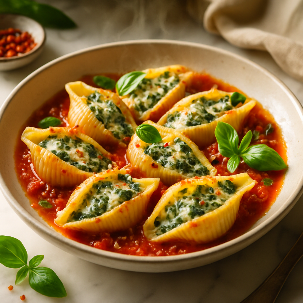 Creamy Spinach Ricotta Shells