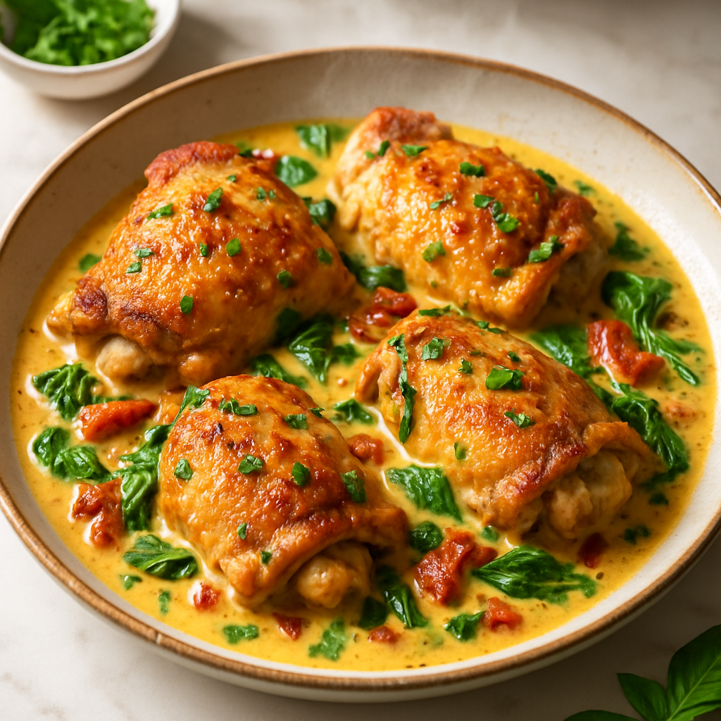 Creamy Tuscan Chicken Thighs