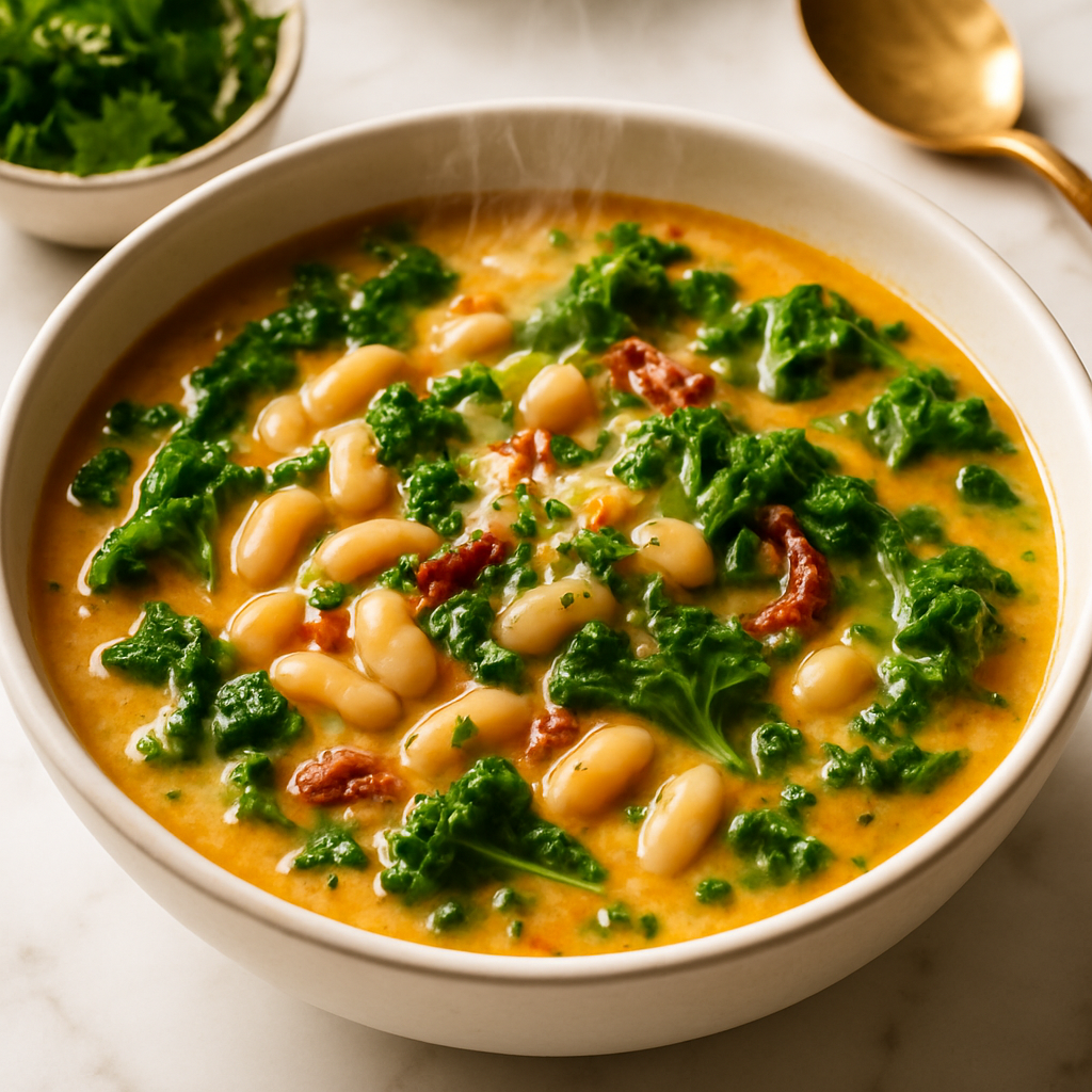 Creamy Tuscan White Bean and Kale Soup