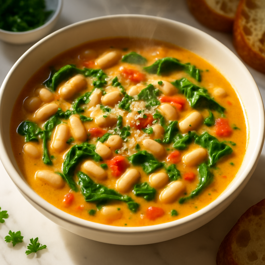 Creamy Tuscan White Bean Soup
