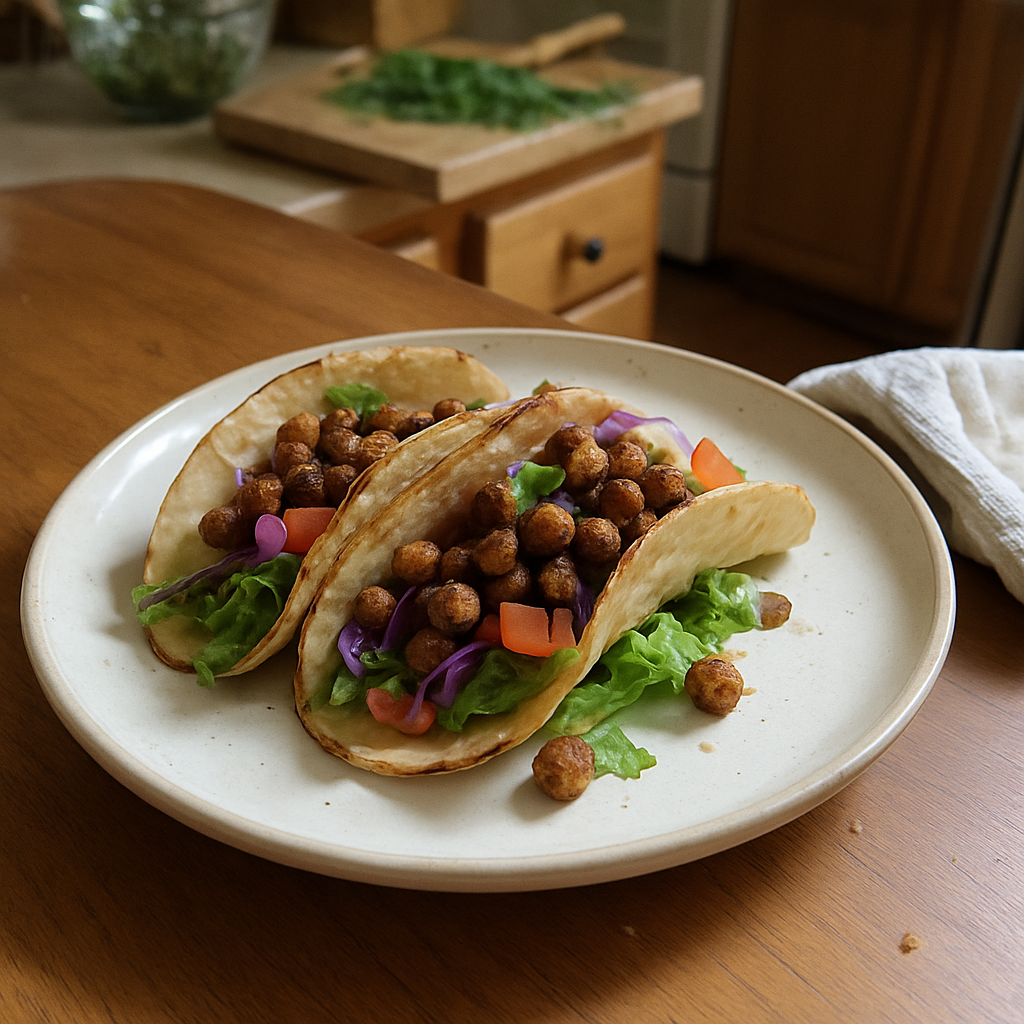 Crispy Air Fryer Chickpea Tacos