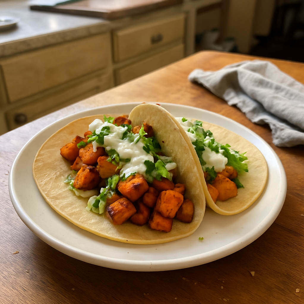 The Crispy Air Fryer Sweet Potato Tacos That Will Change Taco Night Forever