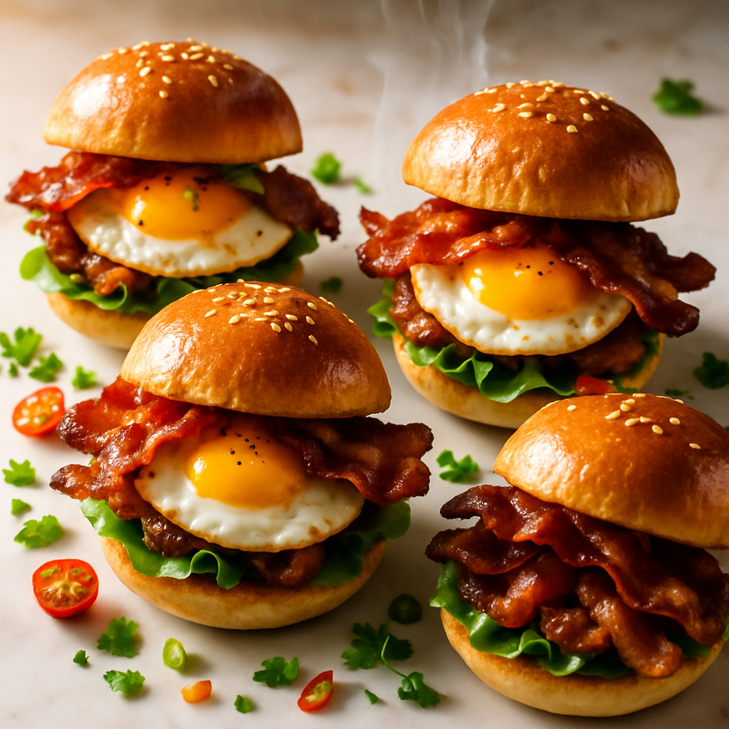 Crispy Bacon Egg Sliders