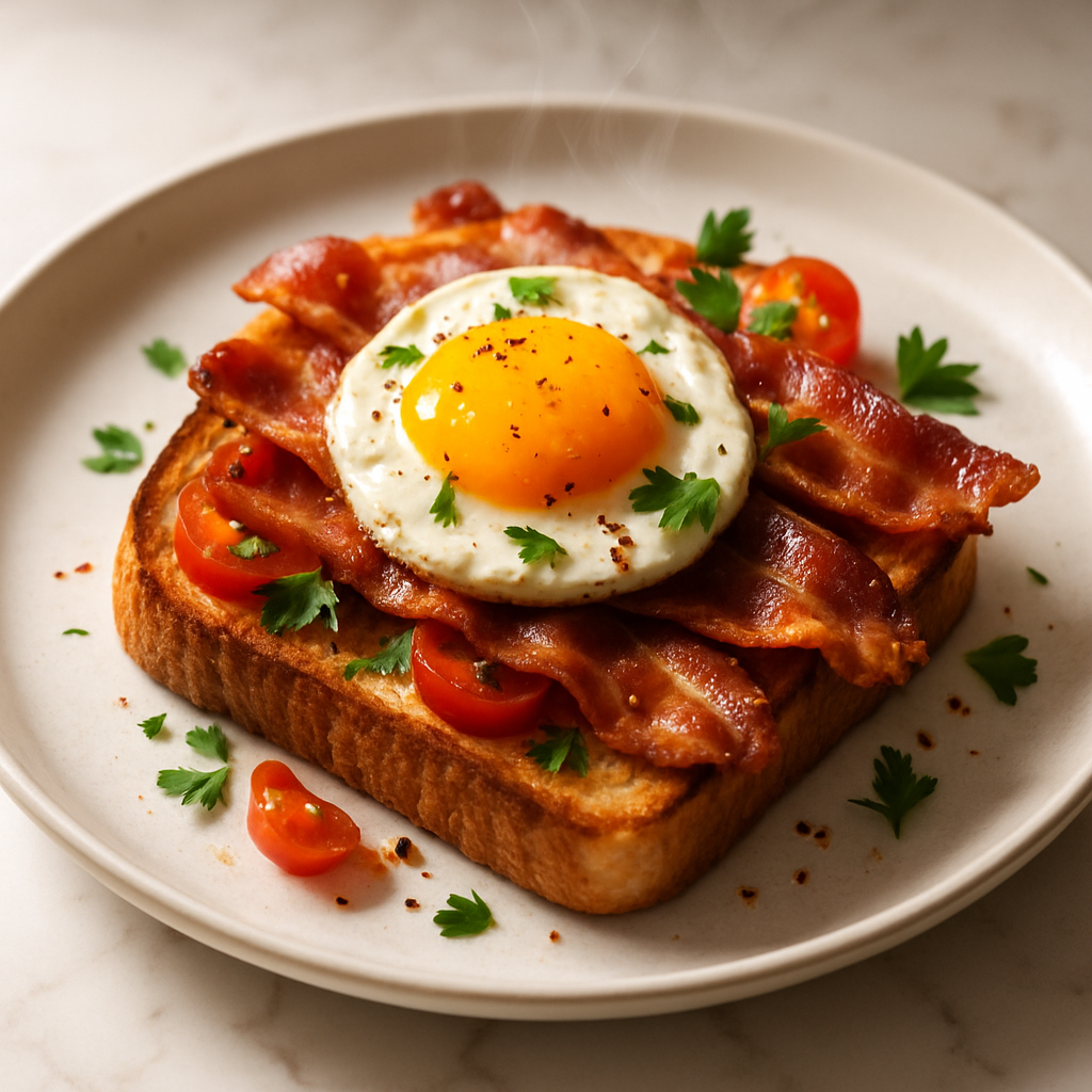 Crispy Bacon Egg Toast