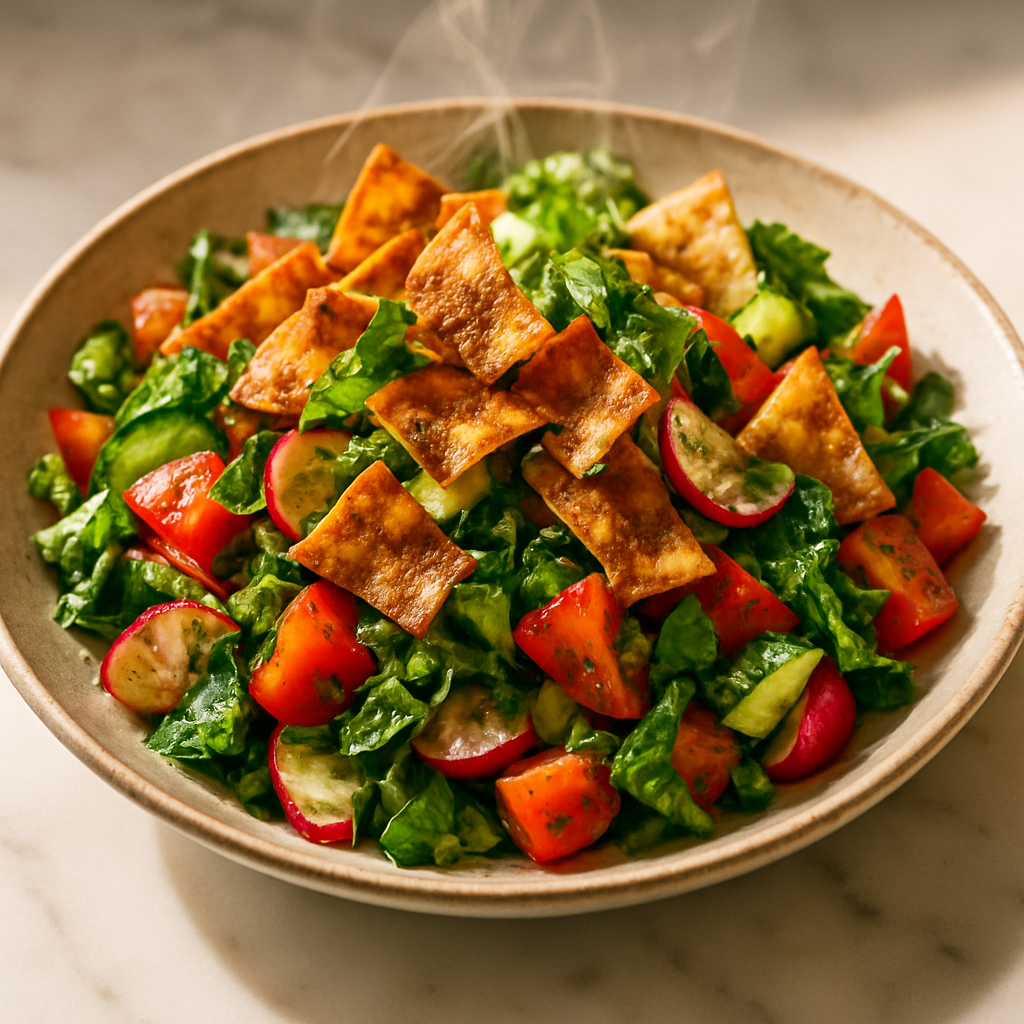 Crispy Fattoush Salad with Pita Chips