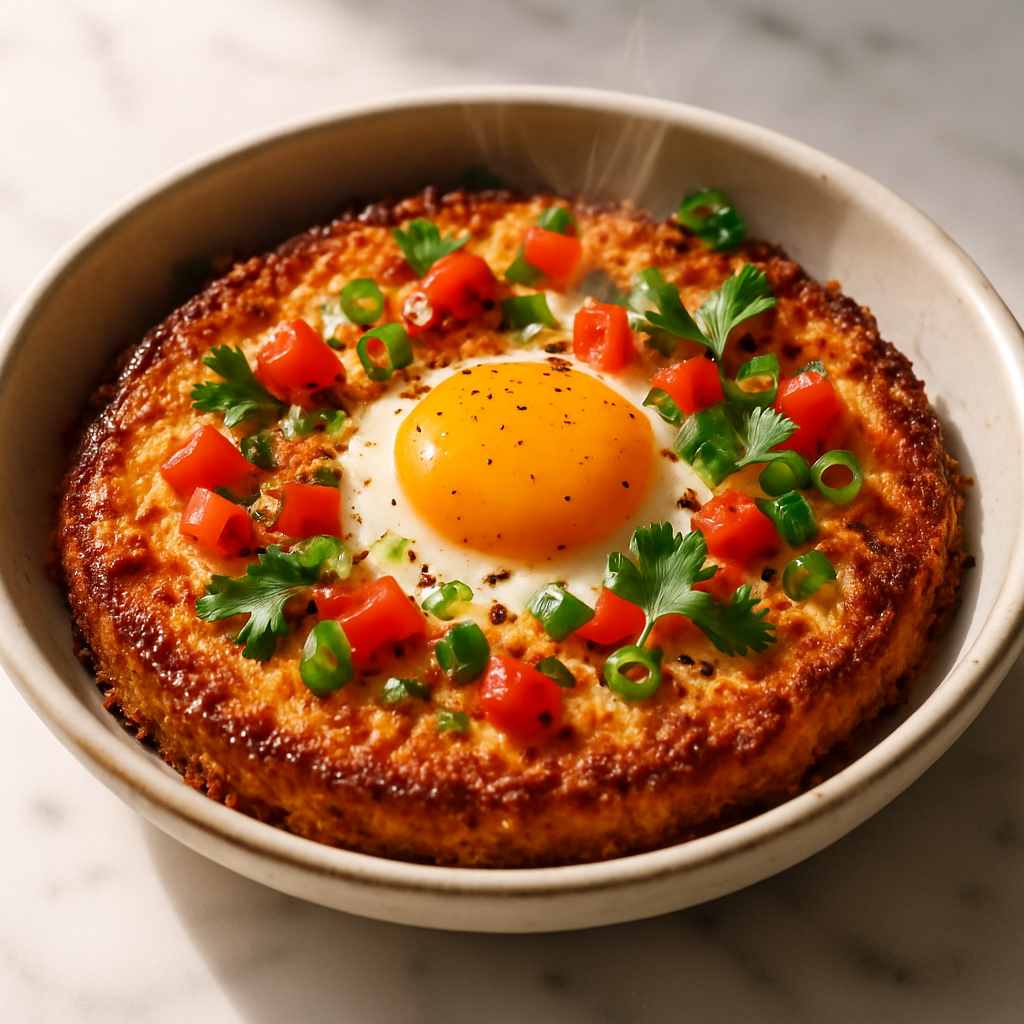 Crispy Feta Egg Bake
