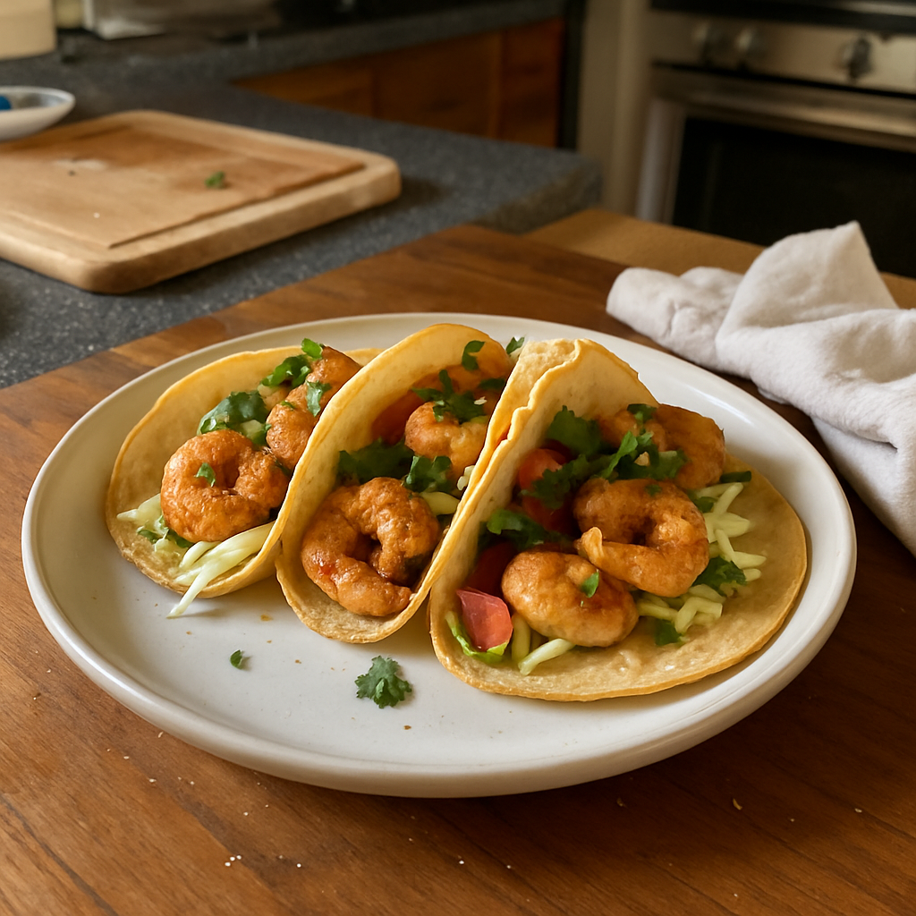The Secret to Perfectly Crispy Garlic Butter Shrimp Tacos