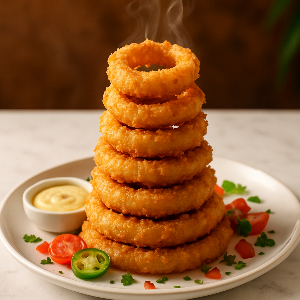 Crispy Onion Ring Tower