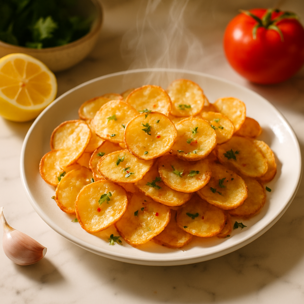 Crispy Potato Chips Microwave