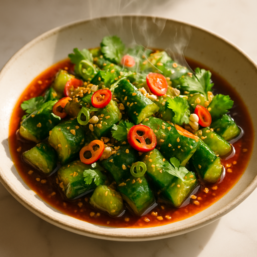 Crispy Smashed Cucumber Salad