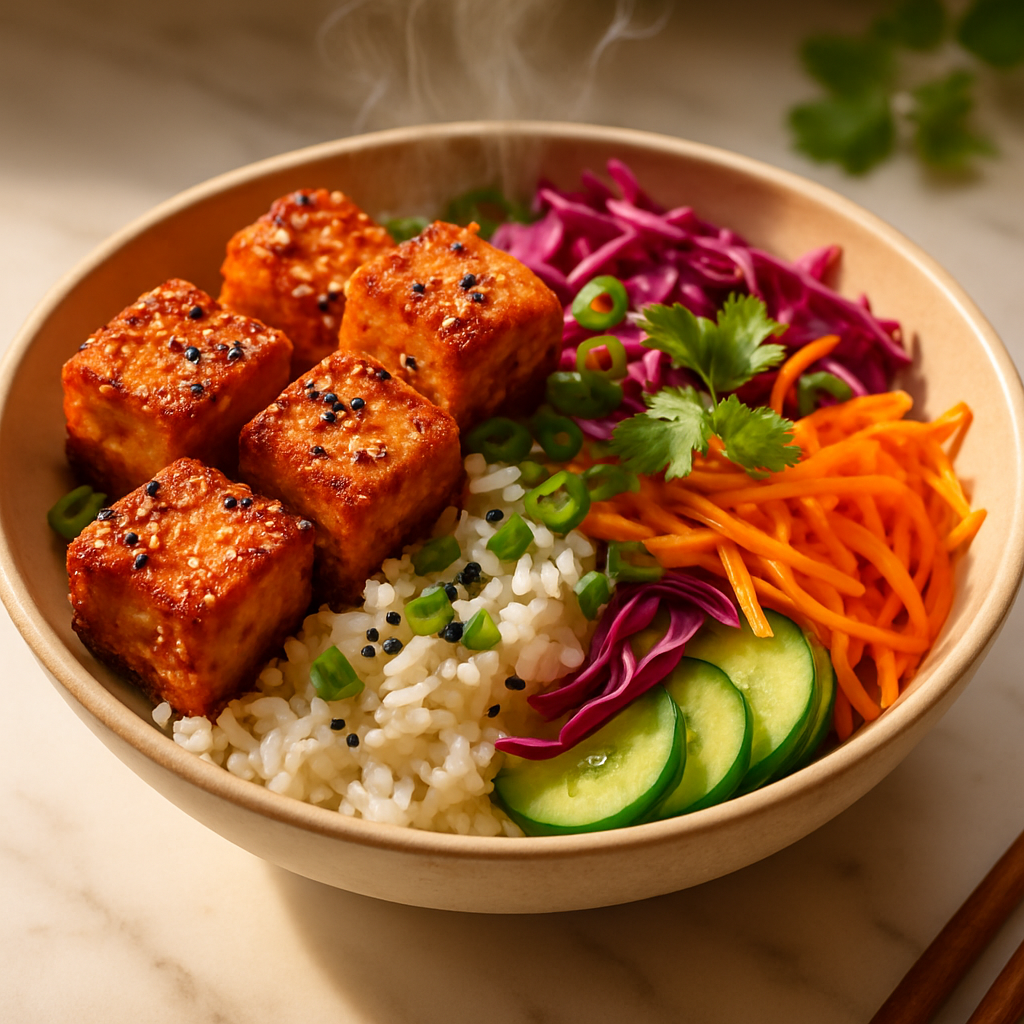 Crispy Tofu Sesame Bowl