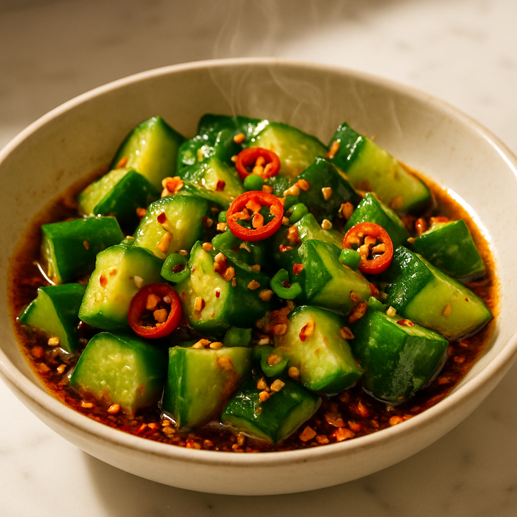 Cucumber Salad with Chili Crisp