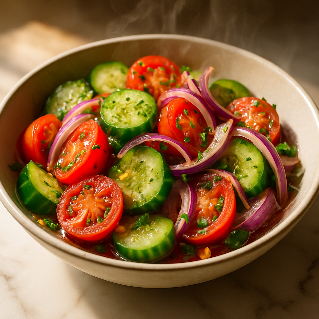Cucumber Tomato Onion Salad