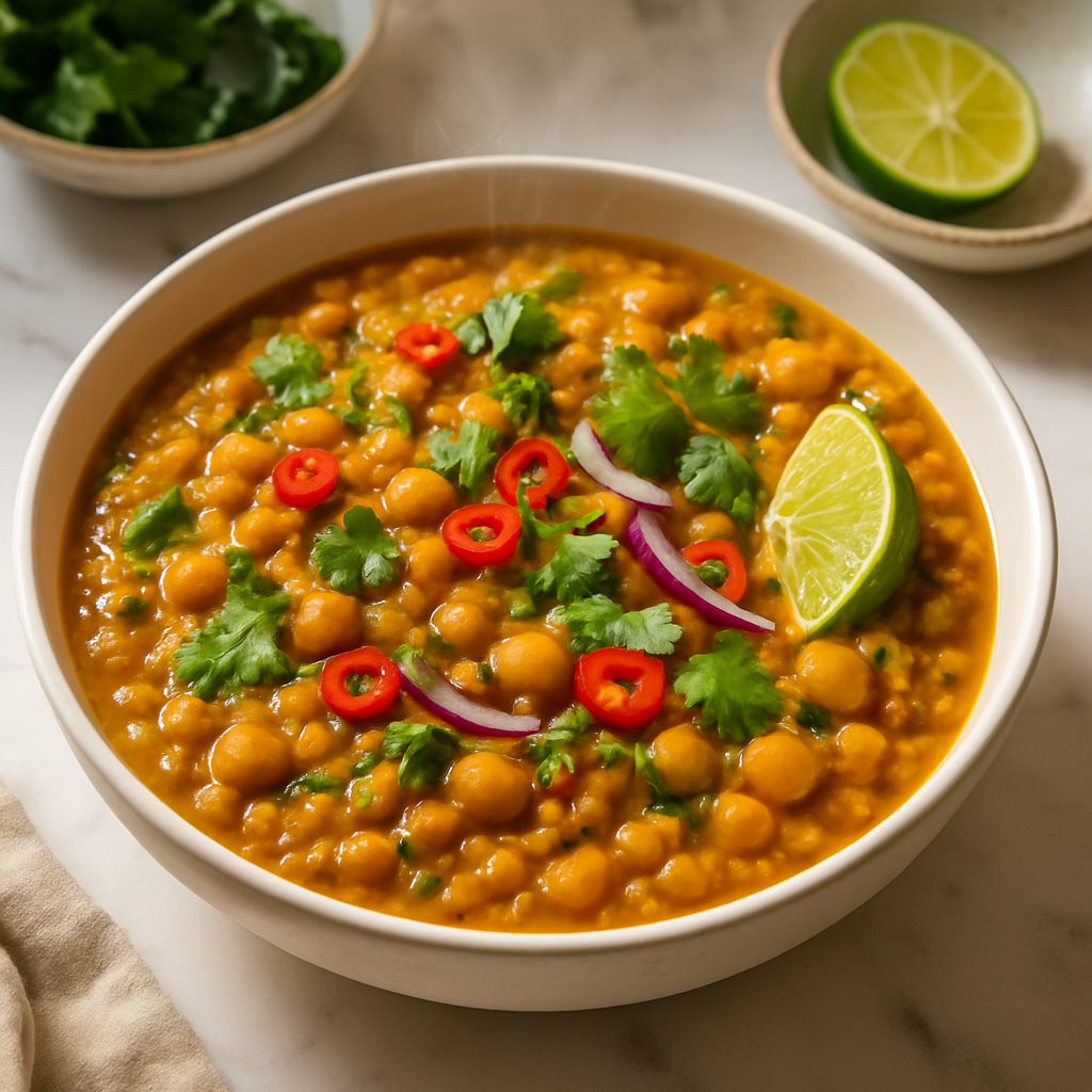 Curried Lentil and Chickpea Protein Stew