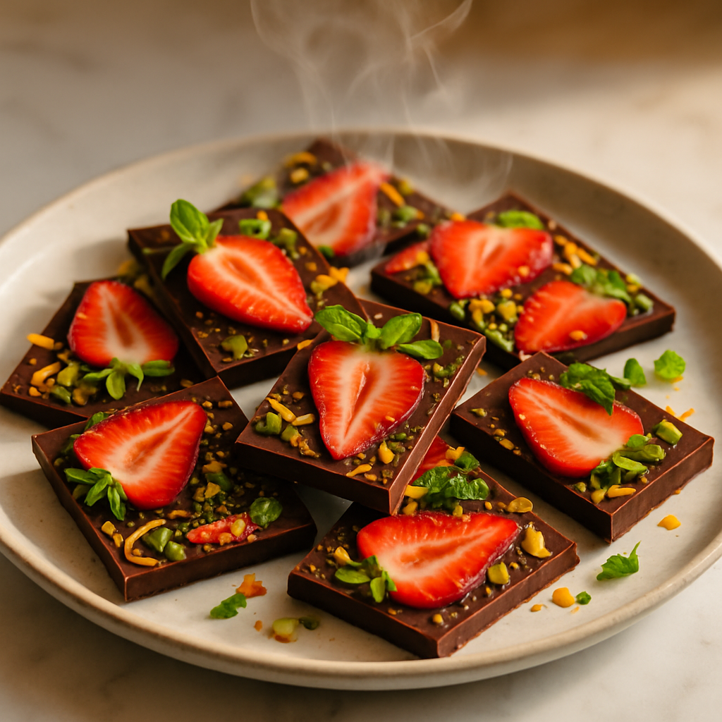 Dubai Chocolate Covered Strawberry Bark