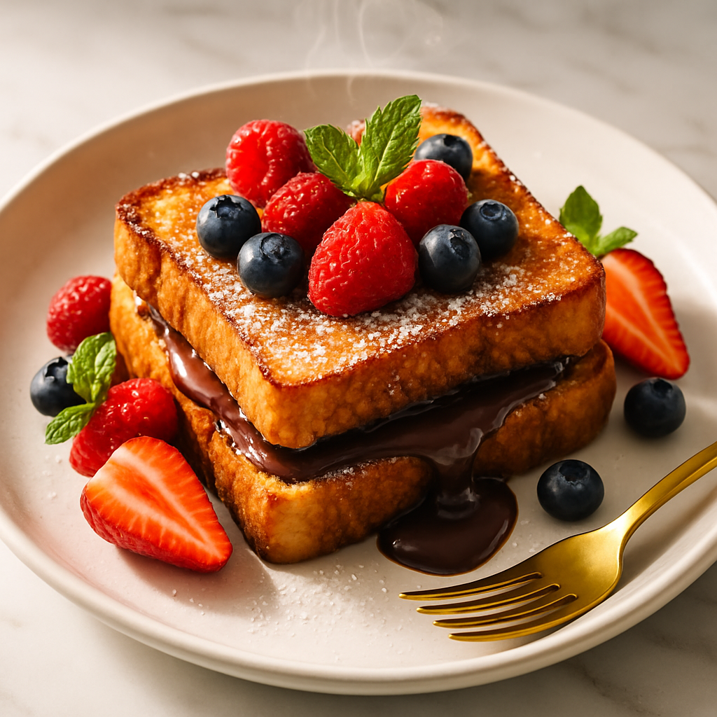 Dubai Chocolate Stuffed French Toast