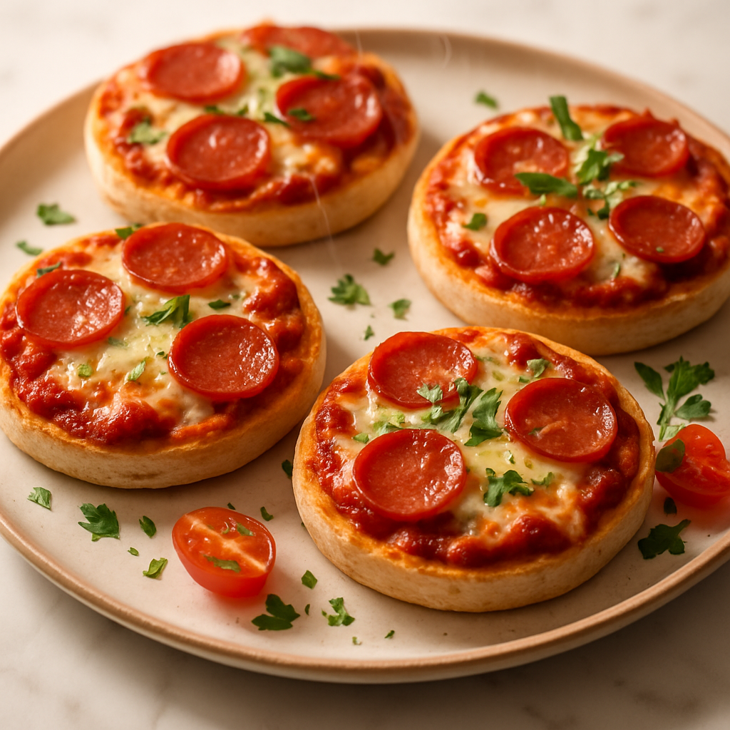 Easy Mini Pizzas on English Muffins