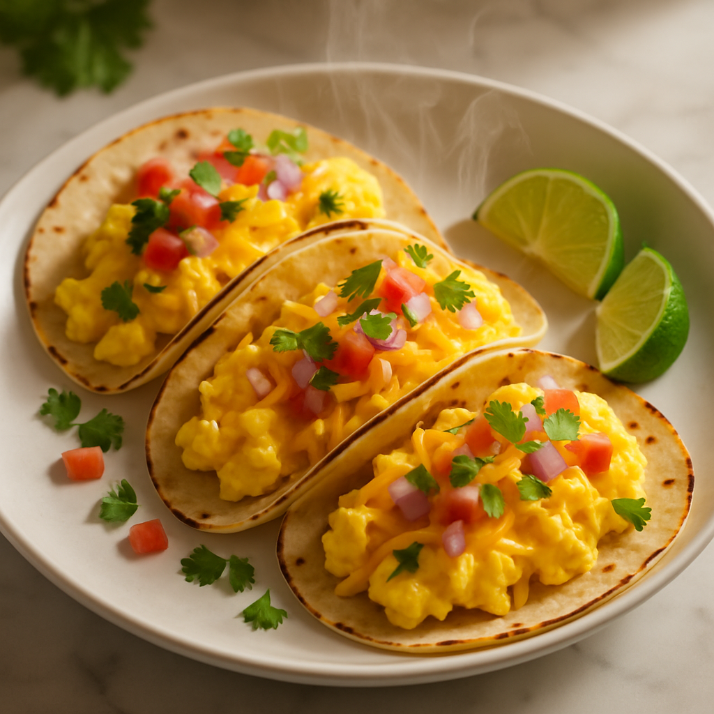 Egg Cheese Breakfast Tacos
