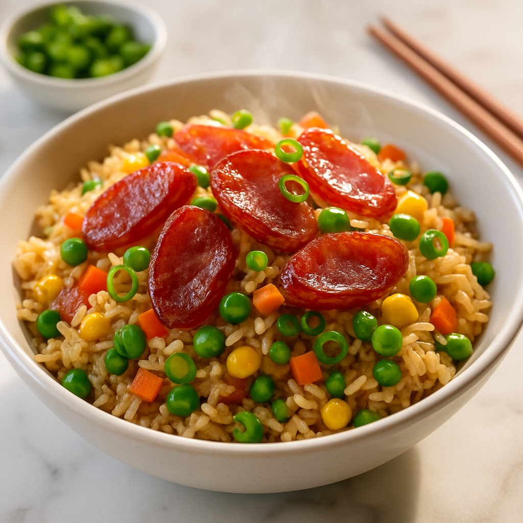 Egg Fried Rice with Chinese Sausage