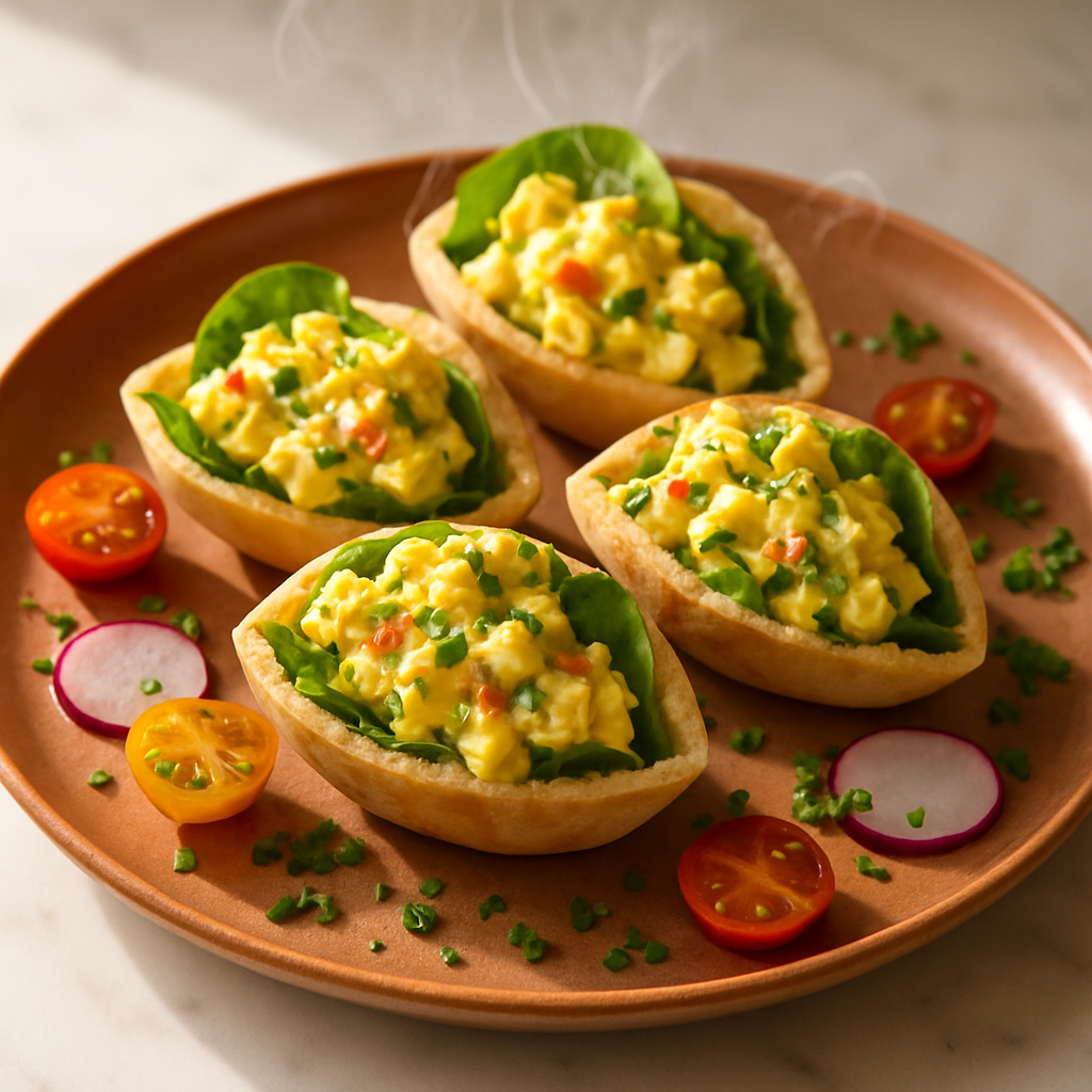 Egg Salad Stuffed Mini Pitas