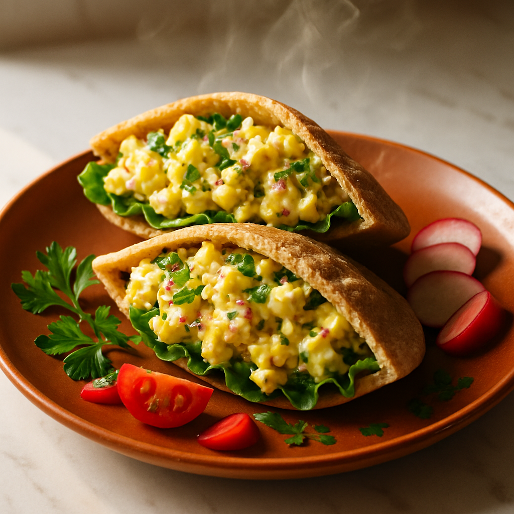 Egg Salad Stuffed Pita Pockets
