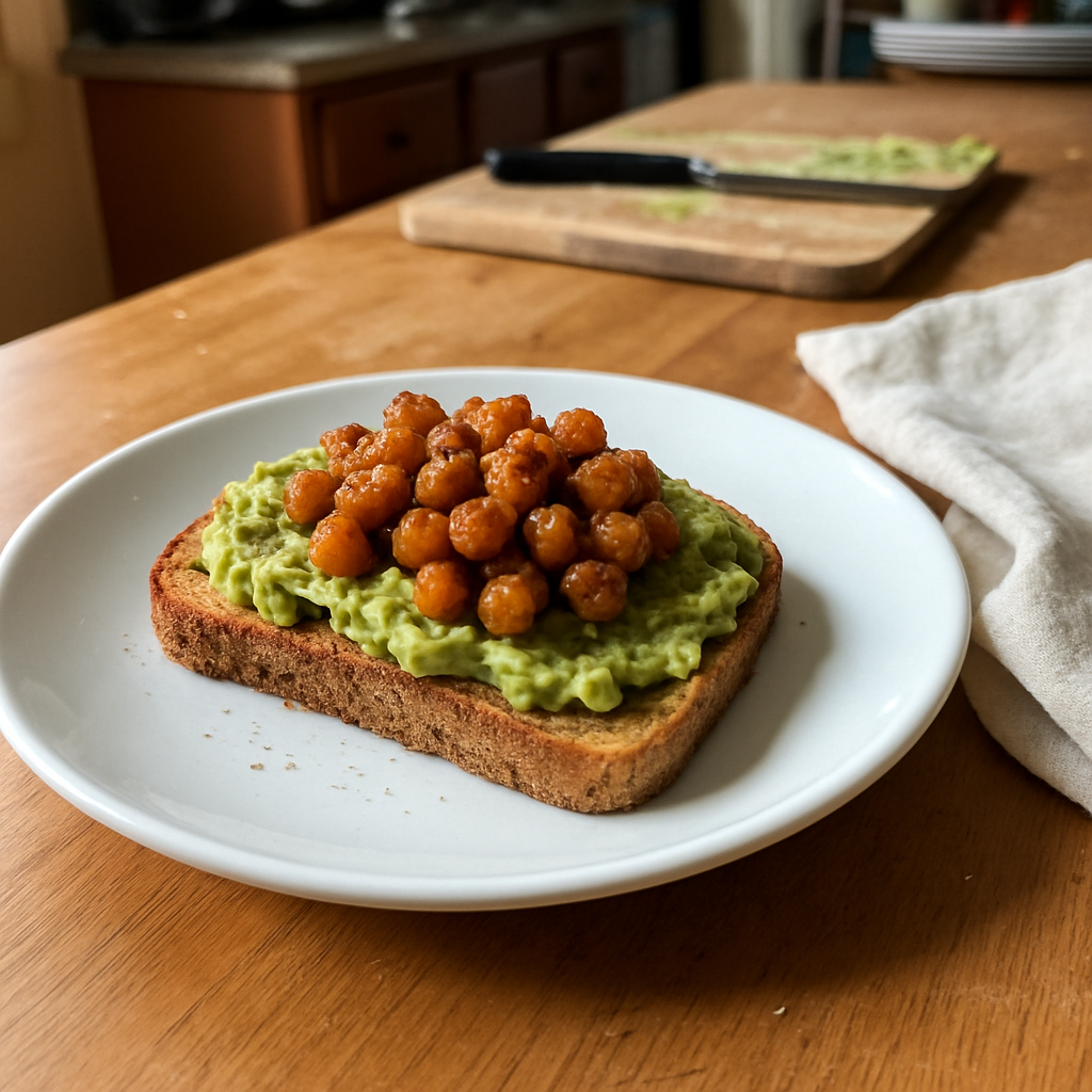 The Morning Boost: Energizing Avocado Toast with Spicy Chickpeas
