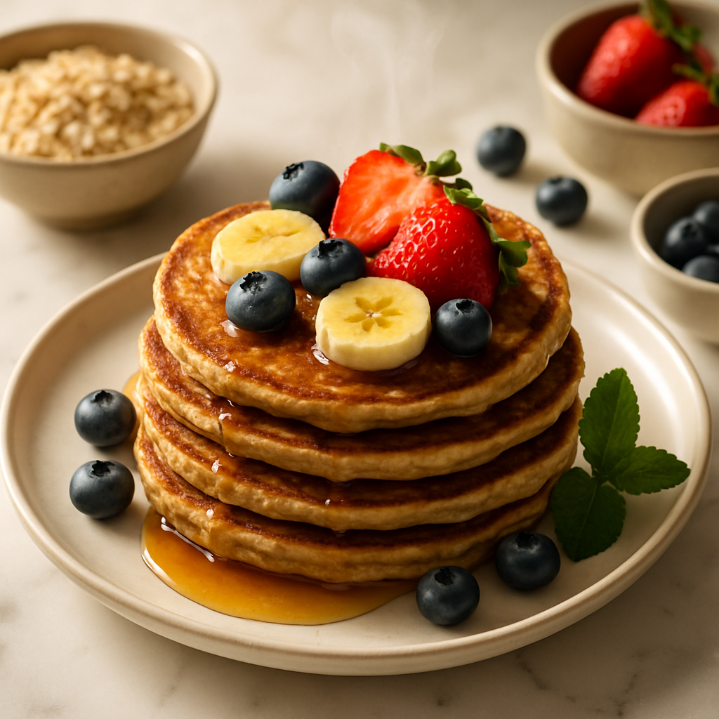 Flourless Banana Oat Pancakes