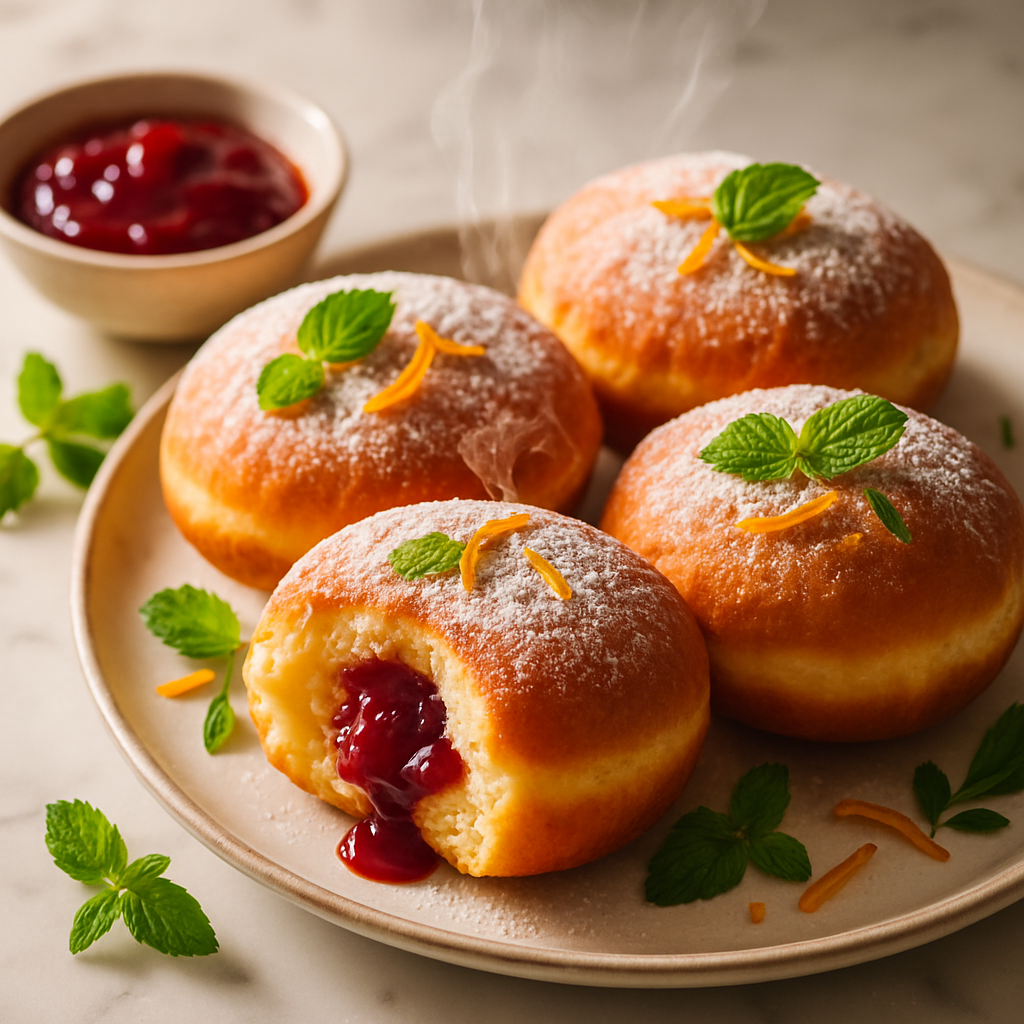 Fluffy Polish Jam Doughnuts Paczki