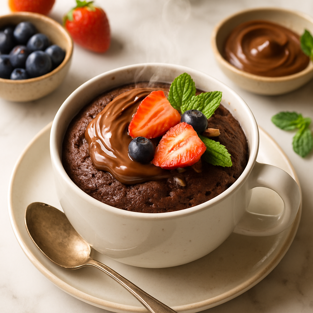 Fudgy Nutella Mug Cake
