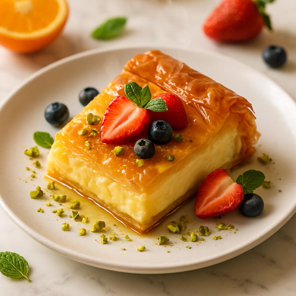 Galaktoboureko Greek Custard Pie