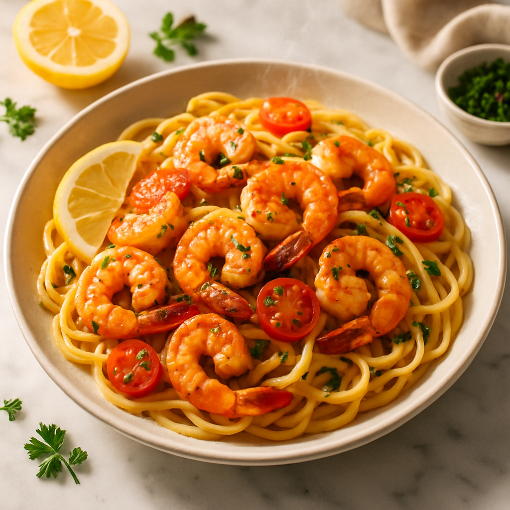 Garlic Butter Shrimp Pasta