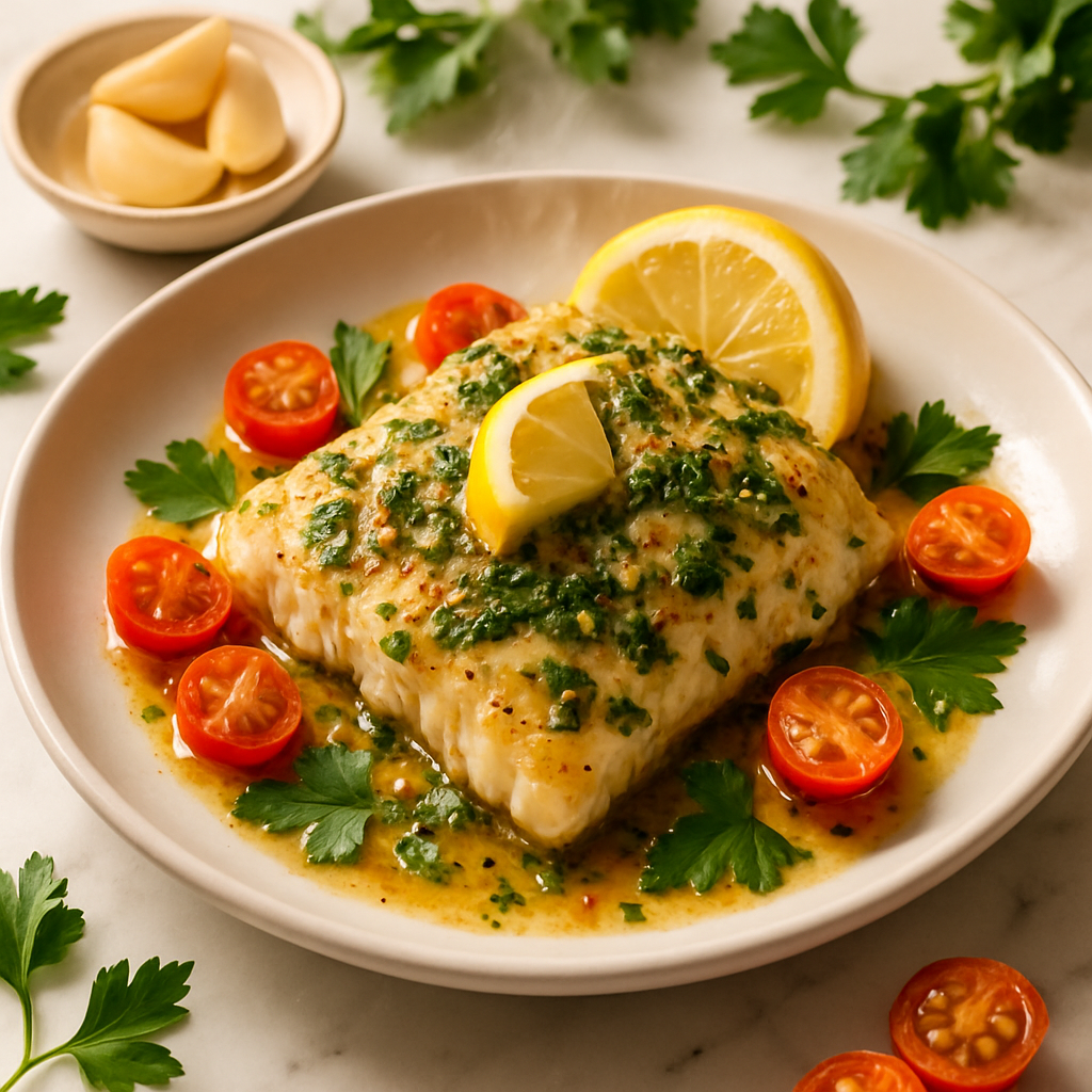 Garlic Herb Butter Haddock