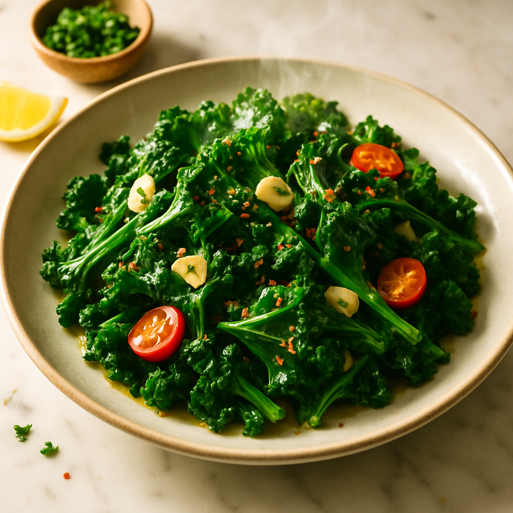 Garlic Herb Steamed Kale
