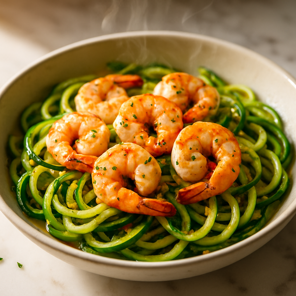 Garlic Shrimp Zucchini Noodles