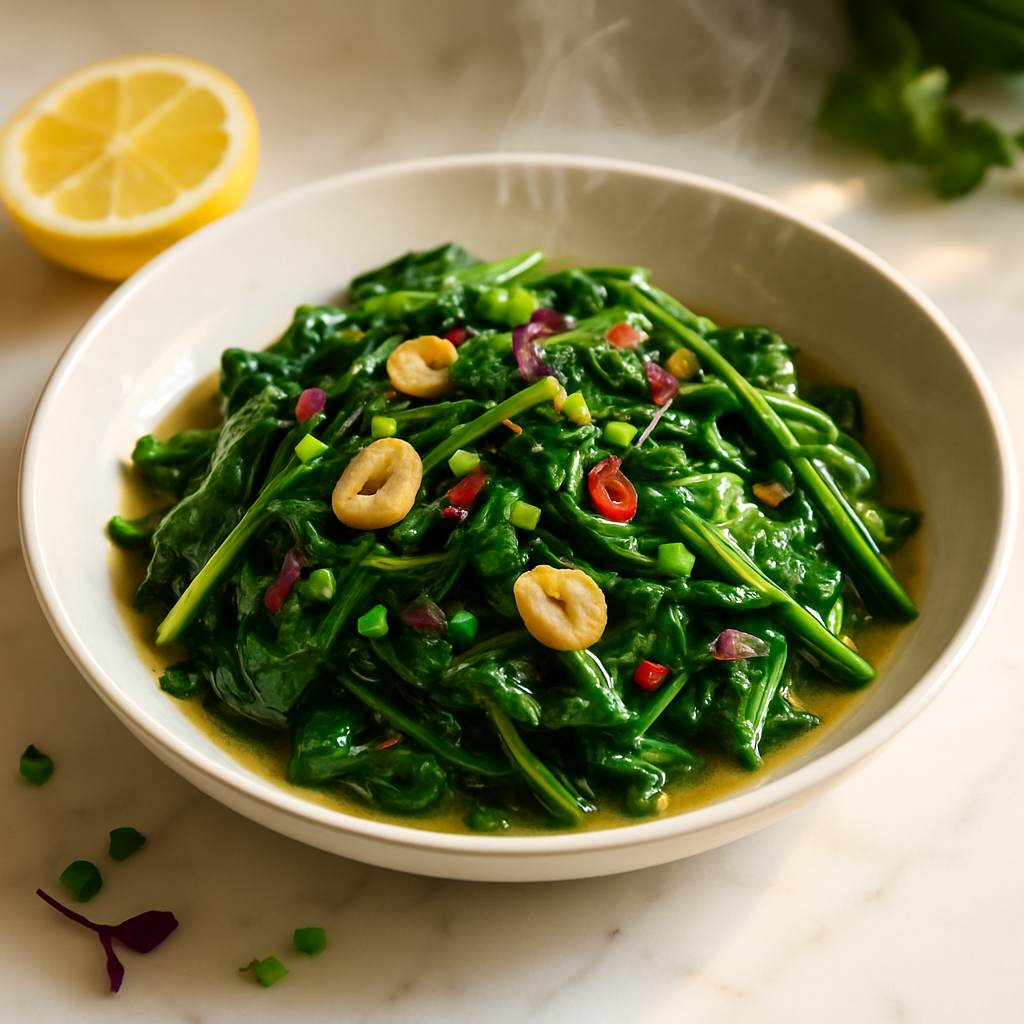Garlic Spinach Wilt